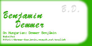 benjamin demmer business card