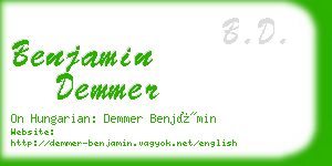 benjamin demmer business card